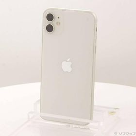〔中古〕Apple(アップル) iPhone11 64GB ホワイト MWLU2J／A SIMフリー〔262-ud〕