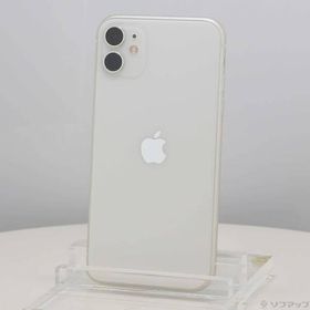 〔中古〕Apple(アップル) iPhone11 64GB ホワイト MWLU2J／A SIMフリー〔349-ud〕