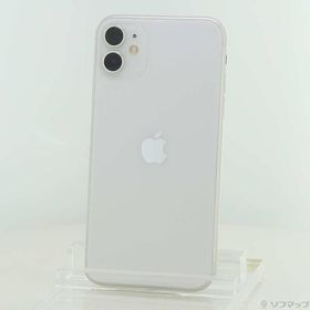 〔中古〕Apple(アップル) iPhone11 64GB ホワイト MWLU2J／A SIMフリー〔305-ud〕