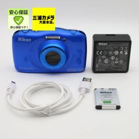【極上品】 Nikon COOLPIX S33 ブルー 防水 1317万画素 デジタルカメラ #082VV05118