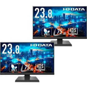 【簡単デュアルディスプレイ化おすすめセット】 I・O DATA アイ・オー・データ お買い得2台セット ADSパネル採用 フルHD対応23.8型ワイド液晶ディスプレイ 3辺フレームレス DI-A241DB 単品購入のみ可（同一商品であれば複数購入可） クレジットカード決済 代金引換決済のみ