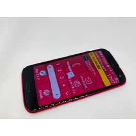 ★送料無料★美品★docomo★らくらくスマートフォン F-52B★レッド★0080280017524★SYS★05/28
