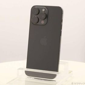 〔中古〕Apple(アップル) iPhone15 Pro Max 256GB ブラックチタニウム MU6P3J／A SIMフリー〔348-ud〕