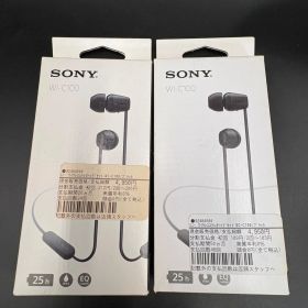 【未使用品】SONYワイヤレス ステレオ ヘッドセット Black ソニー 黒 WI-C100 519-17.18