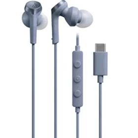 オーディオテクニカ ATH-CKS330C BLイヤホン 有線 1.2m マイク付き USB Type-C 重低音 カナル型 PC Windows Mac Android ブルー