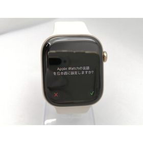 【中古】Apple Watch Series10 46mm Cellular ゴールドチタニウムケース/スターライトスポーツバンド (M/L) MWYY3J/A【ECセンター】保証期間１ヶ月【ランクA】