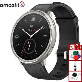 アマズフィット AMAZFIT スマートウォッチ Active 2 ブラックレザー 腕時計 SP170073-C225
