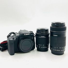 【全額返金保証】【最速発送】Canon デジタル一眼 EOS 8000D ダブルズームキット ブラック 美品 動作確認済