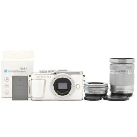 【美品・ショット数 865回】 OLYMPUS PEN E-PL10 ダブルズームキット ホワイト マイクロフォーサーズ 1600万画素