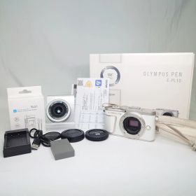 オリンパス PEN E-PL10 16.1MP シャッター1064回 ミラーレスデジタルカメラ ボックス ホワイト 動作確認済み