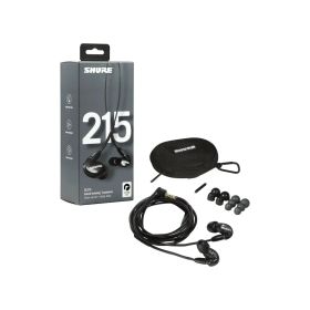 SHURE SE215-K-A プロフェッショナル 高遮音性 イヤホン ブラック| 有線 イヤモニ ゲーミングイヤホン イヤフォン カナル型 有線イヤホン インイヤーモニター モニター ダイナミック型 モニターイヤホン 国内正規品 2年保証