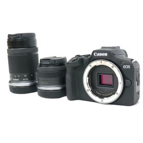 【ポイント5倍：6/20 20時〜エントリー必須】[中古] Canon ミラーレスカメラ EOS R100 ダブルズームキット eos-r100-body-bl [良い(B)]