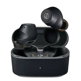 オーディオテクニカ ATH-CKS30TW+(E) ワイヤレスイヤホン bluetooth ノイズキャンセリング 重低音 最大約20時間再生 IP55 防水防塵 マルチポイント対応 小型軽量 アプリ対応 ヒアスルー 低遅延モード 置き忘れアラート BK ブラック