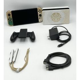 中古 Nintendo Switch(有機ELモデル) ゼルダの伝説 ティアーズ オブ ザ キングダムエディション スイッチ ジョイコン 大人数 ゲーム 家族 子供 お子様 キッズ