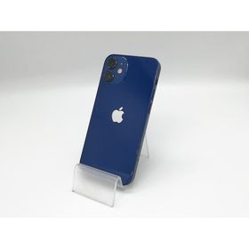【中古】Apple au 【SIMロック解除済み】 iPhone 12 mini 128GB ブルー MGDP3J/A【大須2】保証期間１ヶ月【ランクB】