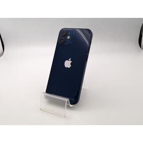 【中古】Apple au 【SIMロック解除済み】 iPhone 12 mini 128GB ブルー MGDP3J/A【大阪堂島】保証期間１ヶ月【ランクA】
