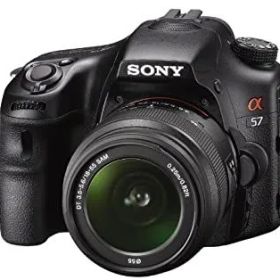 【中古】(非常に良い)SONY ミラーレス一眼 α57 ズームレンズキット DT 18-55mm F3.5-5.6 SAM付属 SLT-A57K
