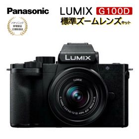 Panasonic パナソニック ミラーレス一眼カメラ LUMIX DC-G100DK-K ルミックス デジタル一眼カメラ 標準ズームレンズキット 小型 Vlog撮影 4K動画 簡単操作 5軸ハイブリット手ブレ補正（ラッピング不可）（.QL）
