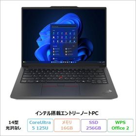 Lenovo ThinkPad E14 Gen 6 ノートPC 21M7CTO1WW Windows11 Pro Office付 CoreUltra5 125U 16GB SSD256GB 14インチ 再生品Aランク