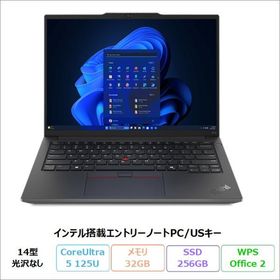 Lenovo ThinkPad E14 Gen 6 ノートPC 21M7CTO1WW Windows11 Office付 CoreUltra5 125U 32GB SSD256GB 14インチ USキー 再生品Sランク