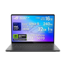 ゲーミングノート ROG Zephyrus G16 GU606AP-U9R5070G [16型 /Core Ultra 9 386H /RTX5070 /RAM:32GB /SSD:1TB /Windows 11 Home /エクリプスグレー]