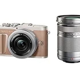 【中古】【非常に良い】OLYMPUS ミラーレス一眼カメラ PEN E-PL10 EZダブルズームキット ブラウン