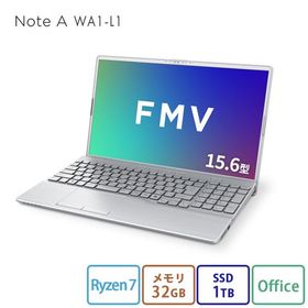 ノートパソコン 新品 FMV Note A WA1-L1 15.6型 Windows11 Pro Ryzen7 メモリ32GB SSD1TB Office付き FMVWL1A89F