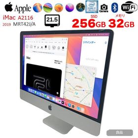 【今だけ純正キーボードマウス付】Apple iMac 21.5inch MRT42J/A A2116 4K 2019 一体型 選べるOS [Core i7 8700 3.2GHz 32G 256G 無線 BT カメラ 21.5 ] :良品