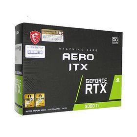【中古】MSI製グラボ GeForce RTX 3060 Ti AERO ITX 8G OC LHR PCIExp 8GB 元箱あり
