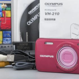 【中古】OLYMPUS オリンパス VH-210 レッド コンパクトデジタルカメラ 元箱付き