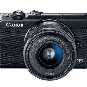 【中古】Canon ミラーレス一眼カメラ EOS M100 EF-M15-45 IS STM レンズキット(ブラック) EOSM100BK1545ISSTMLK