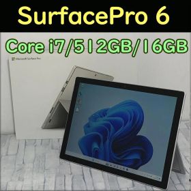 美品★Surface Pro6 本体 Core i7/512GB/16GB