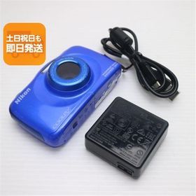 良品中古 COOLPIX S33 ブルー 即日発送 コンデジ Nikon 本体 あすつく 土日祝発送OK