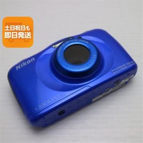 美品 COOLPIX S33 ブルー 即日発送 コンデジ Nikon 本体 あすつく 土日祝発送OK