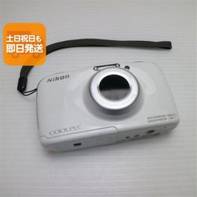 美品 COOLPIX S33 ホワイト 即日発送 コンデジ Nikon 本体 あすつく 土日祝発送OK