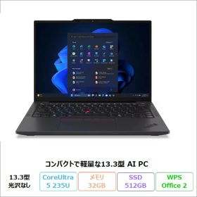 Lenovo ThinkPad X13 Gen 6 ノートパソコン 21RKCTO1WW Windows11 Pro Office付き Core Ultra 5 235U メモリ32GB SSD512GB 13.3インチ 再生品Sランク