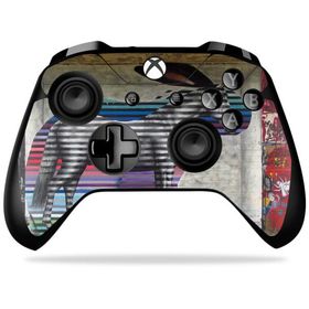 MightySkins Xbox One X Controller 用ビニールスキン「Horse Bunny」保護スキン 着脱簡単