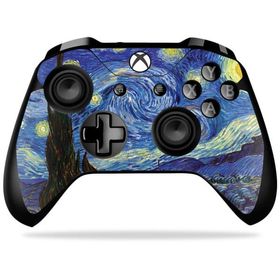 MightySkins Xbox One X Controller 用ビニールスキン「Starry Night」保護スキン 着脱簡単