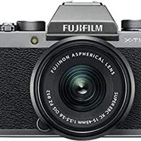 【中古】「非常に良い」FUJIFILM ミラーレス一眼 X-T100レンズキット ダークシルバー X-T100LK-DS