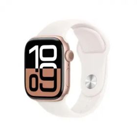 【未使用】Apple Apple Watch Series10 42mm GPS ローズゴールドアルミニウムケース/ライトブラッシュスポーツバンド (S/M) MWWH3J/A【吉