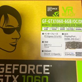 玄人志向 NVIDIA GEFORCE GTX 1060 6GB 中古品