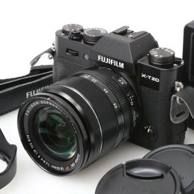 【中古】【美品】富士フイルム FUJIFILM X-T20 レンズキット [ブラック]（センサー清掃済） CA01-M6810-3U4A Xマウント APS-C EVF 標準ズーム 手ブレ補正 レンズ付き セット 中古