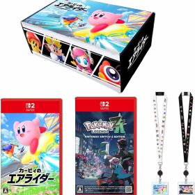 【オリジナルデザインBOX入り】カービィのエアライダー -Switch2 & Pokémon LEGENDS Z-A Nintendo Switch 2 Edition(ポケモン レジェンズ ゼットエー) -Switch2 & 特典 オリジナルネックストラップ(IDカードホルダー付き) 同梱