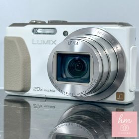 【美品】Panasonic LUMIX DMC-TZ40 ホワイト 1810万画素 光学20倍ズーム 広角24mm Wi-Fi NFC GPS搭載 ライカレンズ タッチパネル フルHD コンパクトデジタルカメラ パナソニック ルミックス