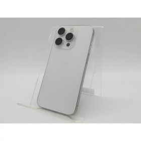 【中古】Apple au 【SIMフリー】 iPhone 15 Pro 256GB ホワイトチタニウム MTUD3J/A【DS秋葉】保証期間1ヶ月【ランクC】