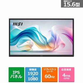 MSI（エムエスアイ） 15.6型モバイルモニター PRO MP165 E6 PRO-MP165-E6
