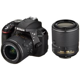【中古】Nikon デジタル一眼レフカメラ D3300 ダブルズームキット2 ブラック