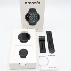 ボーナスストア+5％【美品】Amazfit Active Max SP170080-C01 ブラック スマートウォッチ アマズフィット アクティブ マックス 本体