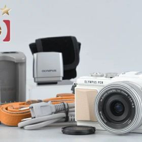 【中古】OLYMPUS オリンパス PEN Lite E-PL7 14-42mm EZレンズキット ホワイト シャッター回数僅少
