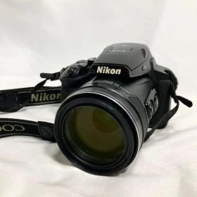 ニコン COOLPIX P900 ロゴ ストラップ 一眼レフ カメラ 黒 写真